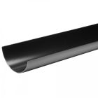 112mm x 4m half round gutter - black