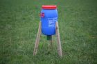 Blue Drum Barrel Feeder