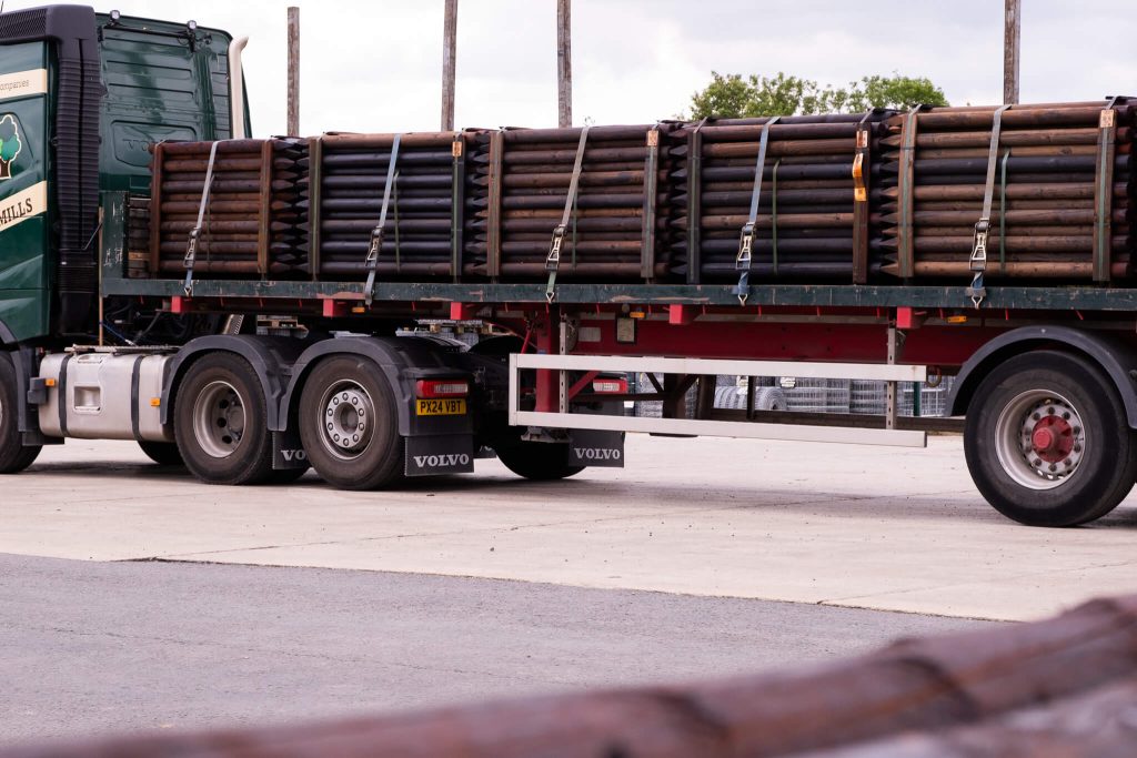 Creosoted timber for fencing